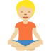 🧘🏼 person in lotus position: medium-light skin tone display on Twitter